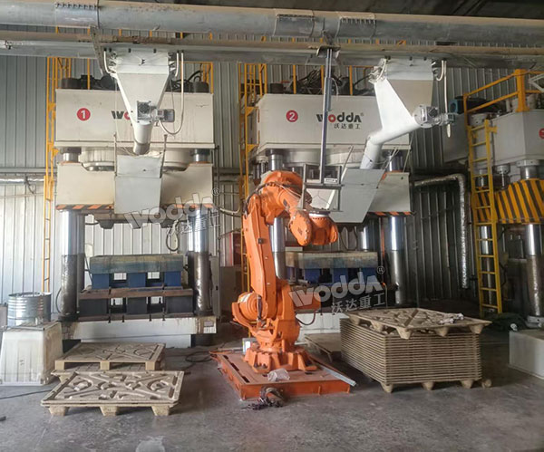 木屑托盤生產線現場